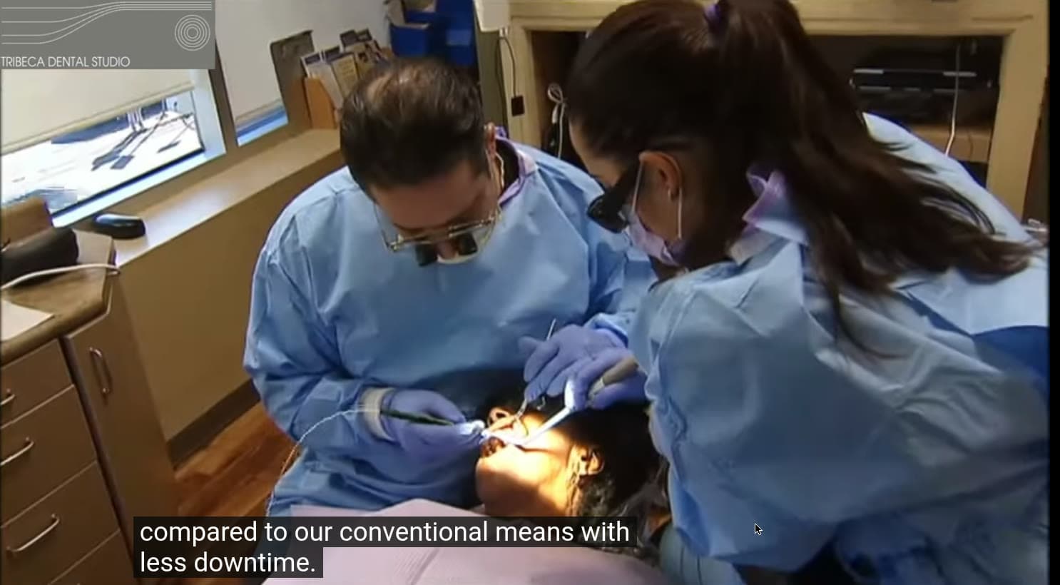 Dr. Sam Morhaim performing the LANAP laser gum procedure, as featured in his FOX News interview